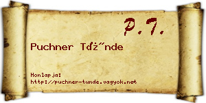 Puchner Tünde névjegykártya